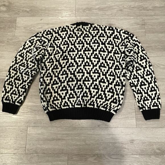 Vintage Peterborough Row Mens Sweater M Chunky Grandpa 100% Wool Warm - Picture 3 of 7